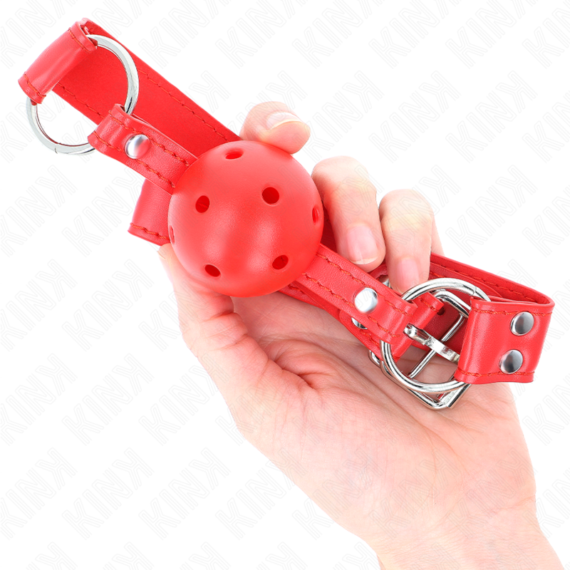 KINK - KOMPLETTER ROTER HOHLKUGELKNEBEL 62 x 2 CM