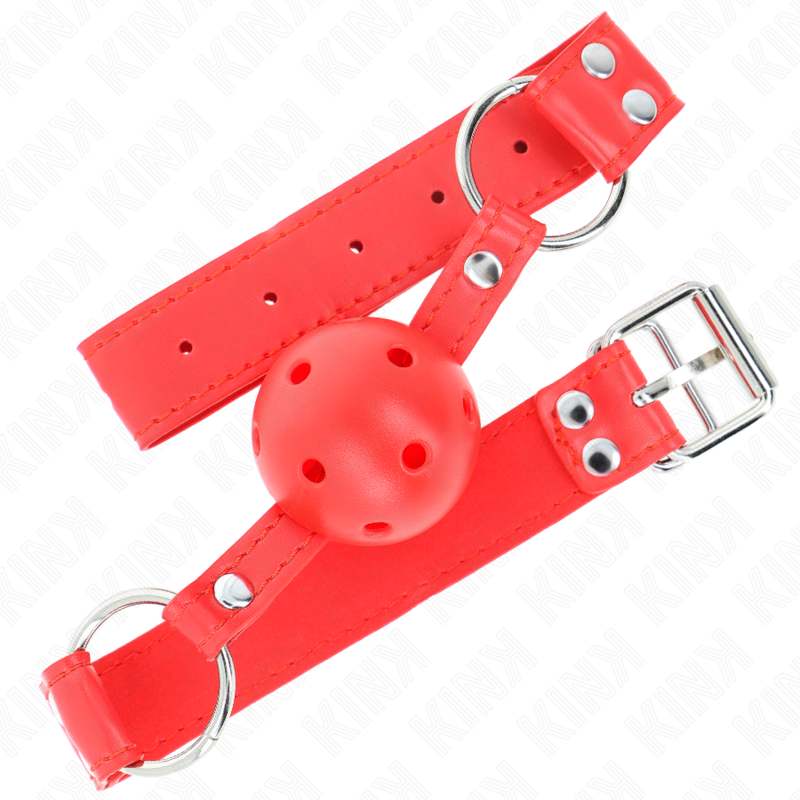 KINK - KOMPLETTER ROTER HOHLKUGELKNEBEL 62 x 2 CM