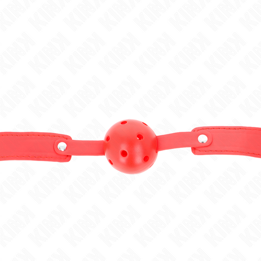 KINK - ROTER ATMUNGSAKTIVER BALL 4,5 CM KNEBEL 65 x 2,5 CM