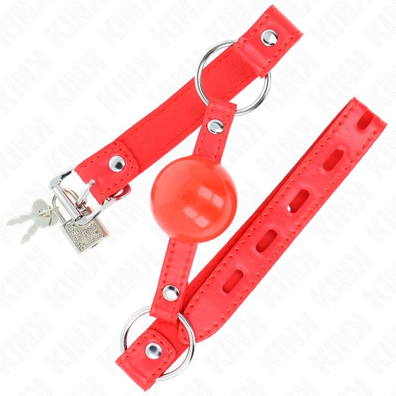 KINK - TPE BALL 4 CM KNEBEL MIT ROJO LOCK 60 x 2 CM