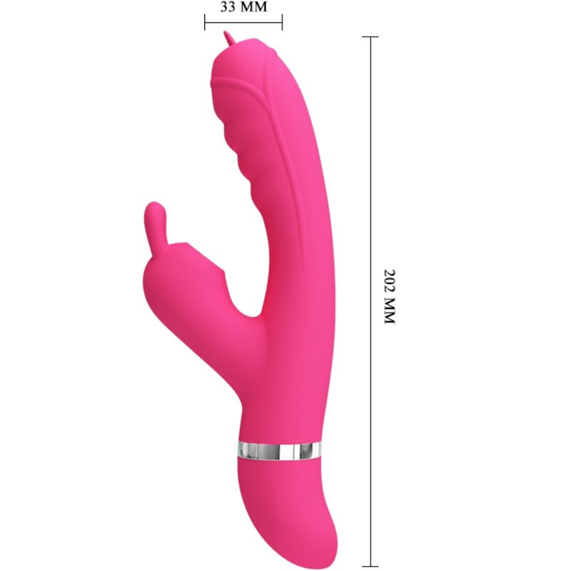PRETTY LOVE - PHOENIX MULTIFUNKTIONS-RABBIT-VIBRATOR ROSA