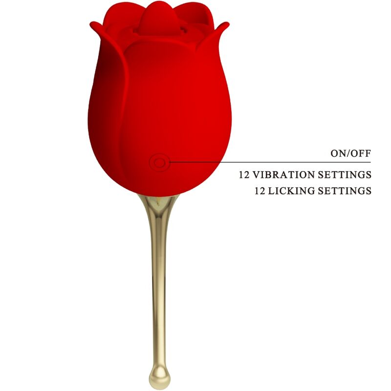 PRETTY LOVE - ROSE LOVER ROSE KLITORISSTIMULATOR 12 VIBRATIONEN ROT