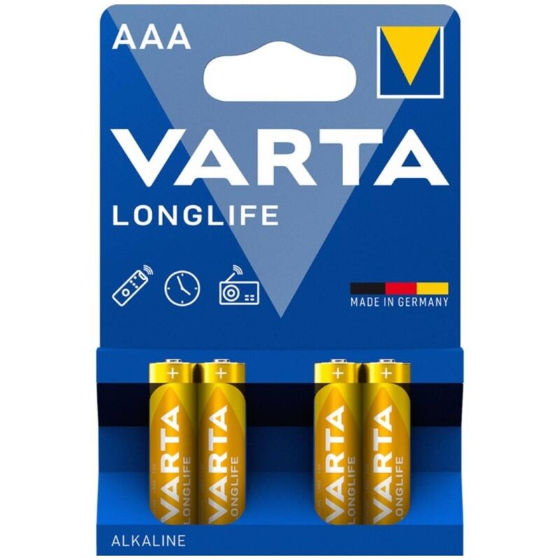 VARTA - LONGLIFE ALKALINE AAA BATTERIE LR03 BLISTER*4