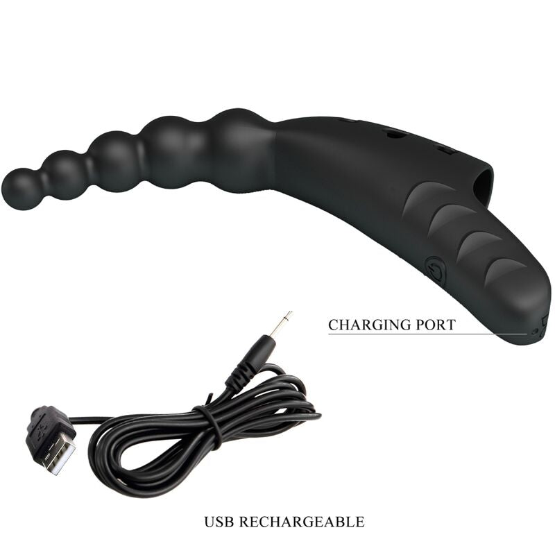 PRETTY LOVE - JORDIN FINGERVIBRATOR 10 VIBRATIONEN SCHWARZ