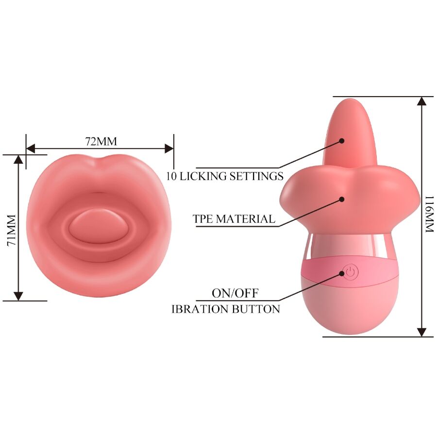 PRETTY LOVE - KYLEE ZUNGEN-KLITORISSTIMULATOR 10 VIBRATIONEN NUDE PINK