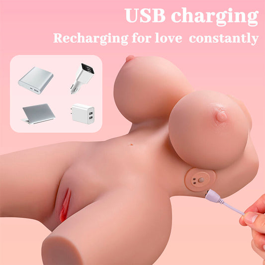 XISE - FRIEDA REALISTISCHER WEIBLICHER TORSO MIT VIBRATION 36 CM