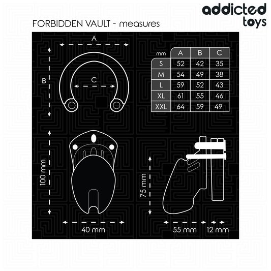 ADDICTED TOYS LOCKED - VERBOTENES GEHÄUSE PENISKÄFIG 10 CM