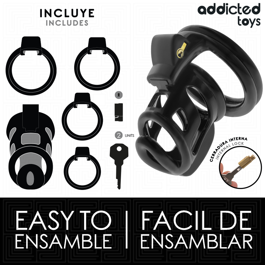 ADDICTED TOYS LOCKED - GILDEN CAGE SILIKON-PENISKÄFIG 8,5 CM