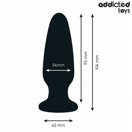 ADDICTED TOYS - ANALPLUG MIT JUWEL SILIKON GRÖSSE M 10,4 CM