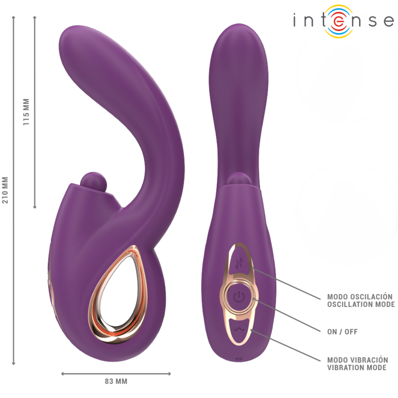 INTENSIV - LALI MULTIFUNKTIONS-G-PUNKT-VIBRATOR TAPPING & STOSS & VIBRATION LILA