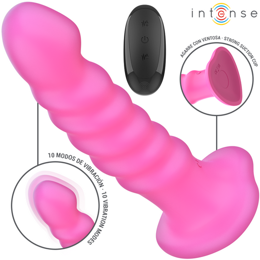 INTENSE - CINDY VIBRATOR GRÖSSE L SPIRALENDESIGN 10 VIBRATIONEN ROSA FERNBEDIENUNG