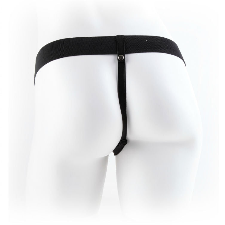 FETISH FANTASY SERIES - SERIE 11 HOHL-STRAP-ON VIBRIEREND MIT KUGELN 27,9 CM HAUTFARBEN