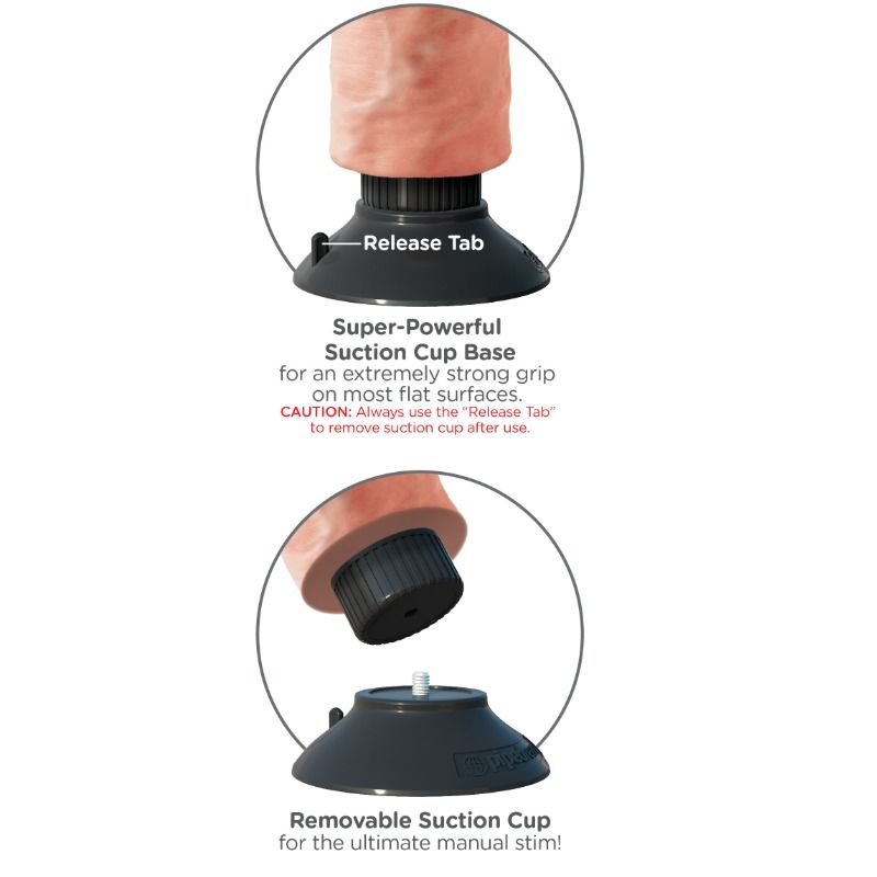 KING COCK - 23 CM VIBRIERENDER SCHWANZ AUS FLEISCH