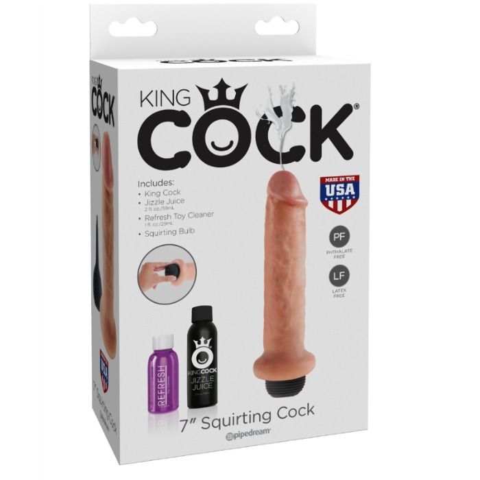 KING COCK - 17,8 CM SQUIRTING-DILDO