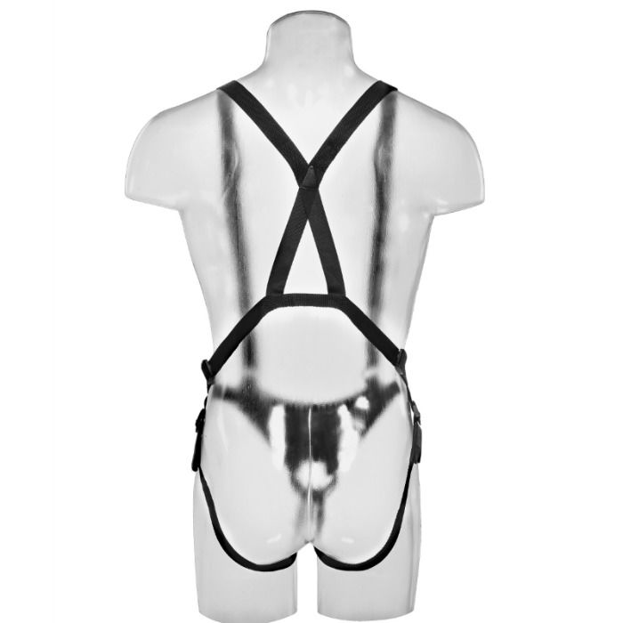 KING COCK - 30,5 CM HOHL-STRAP-ON-SUSPENDER-SYSTEM - HAUTFARBE
