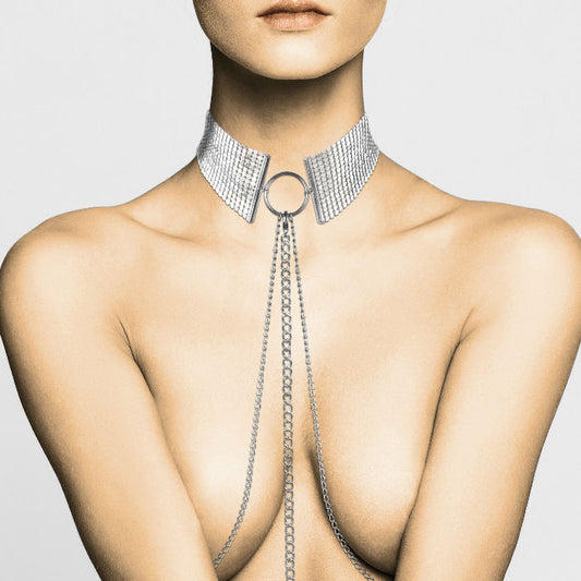 BIJOUX – DÉSIR MÉTALLIQUE SILBERMETALLISCHE HALSKETTE