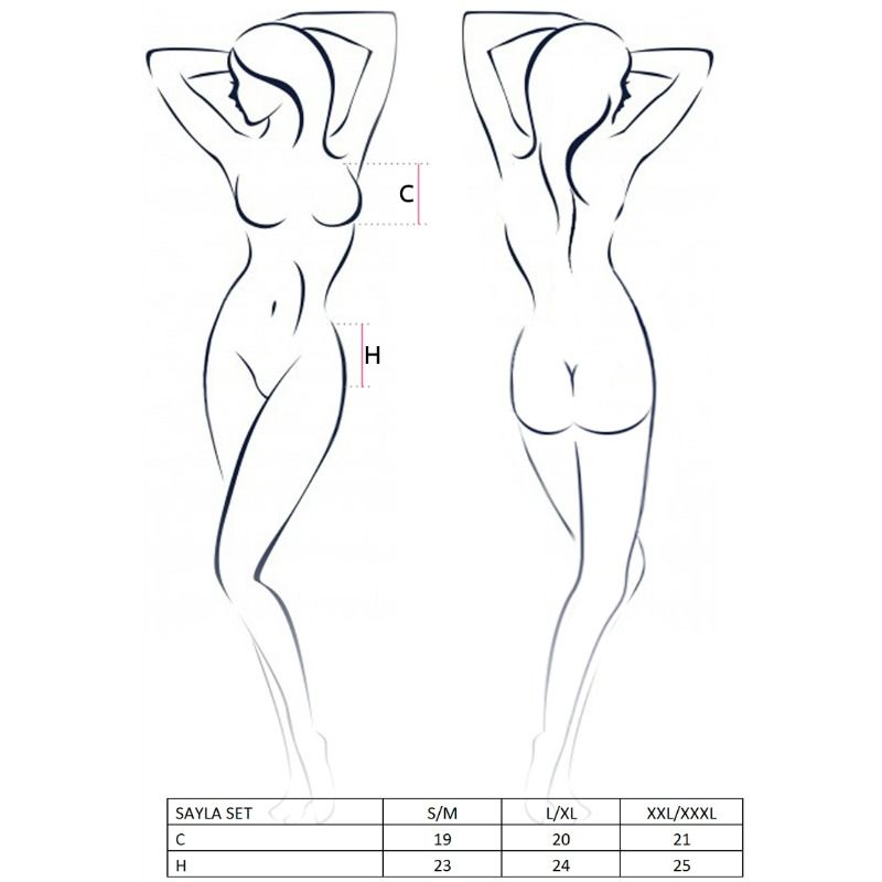 PASSION - WOMAN SAYLA SET SCHWARZ GRÖSSE S/M