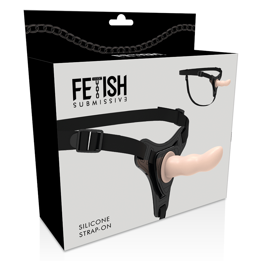 FETISCH DEVOT-HARNESS - HAUTFARBENES SILIKON G-PUNKT 12,5 CM