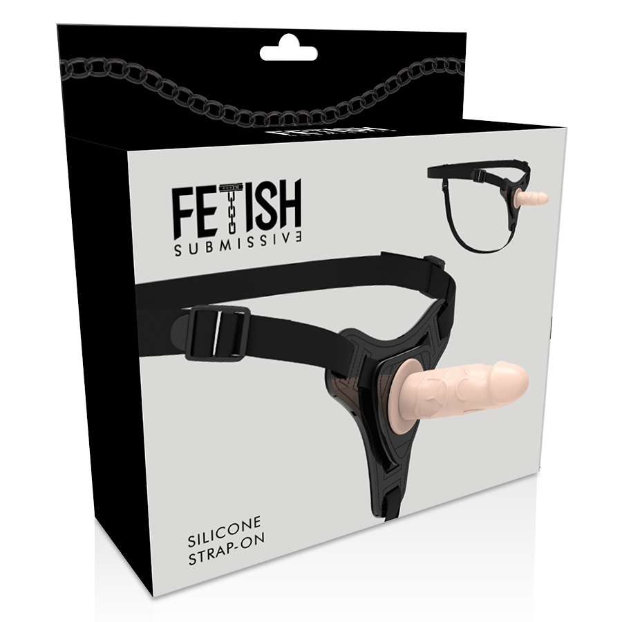 FETISCH DEVOT-HARNESS - FLEISCH REALISTISCHES SILIKON 12,5 CM