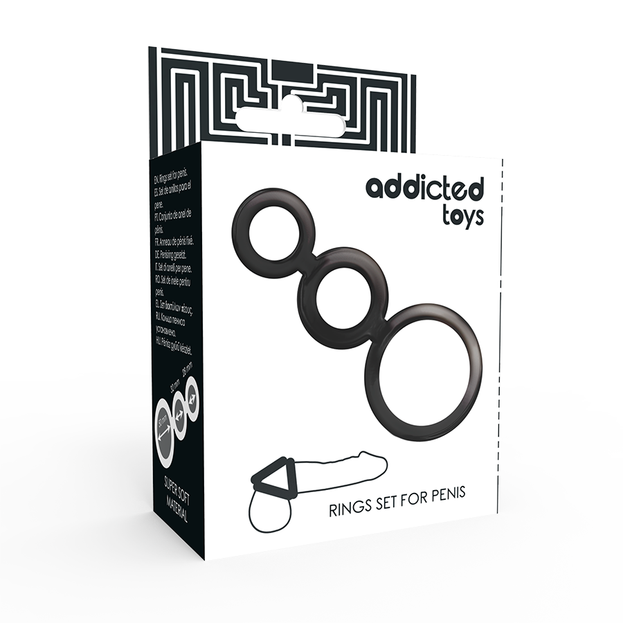 ADDICTED TOYS - RINGE-SET FÜR DEN PENIS - GERÄUCHERT