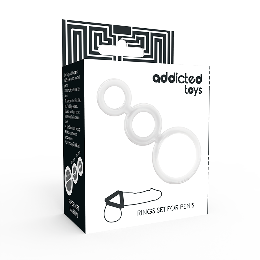 ADDICTED TOYS - RINGE-SET FÜR DEN PENIS TRANSPARENT