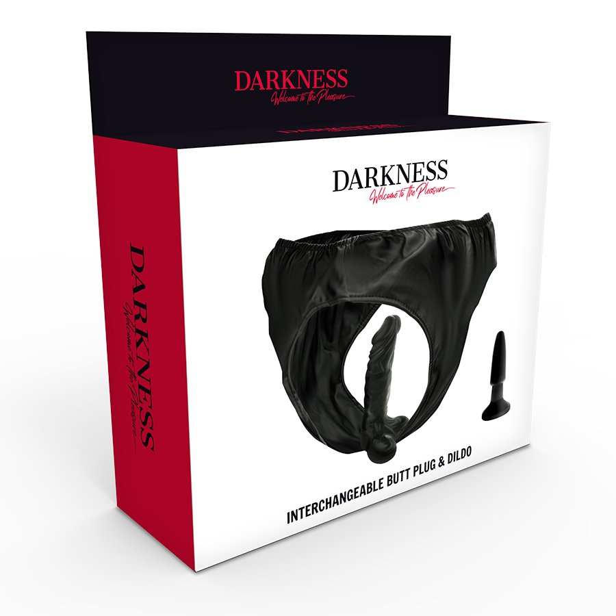 DARKNESS - HÖSCHEN MIT PLUG UND WECHSELDILDO