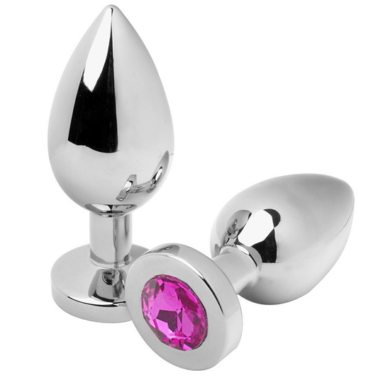 METALL HART - ANAL PLUG DIAMANT PINK KLEIN 5,71CM