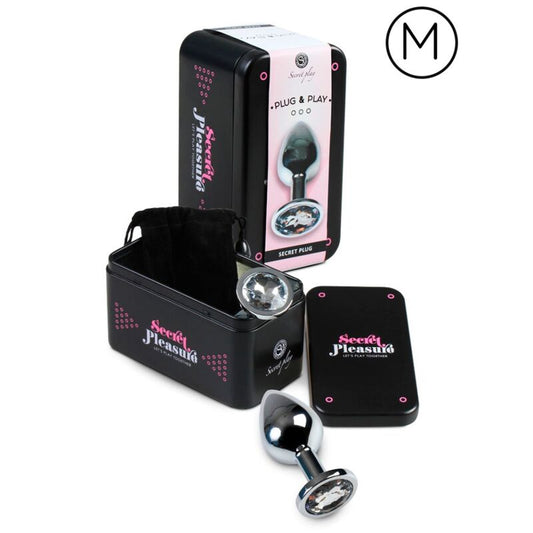 SECRETPLAY - ANALSTECKER TRANSPARENT ALUMINIUM 7CM