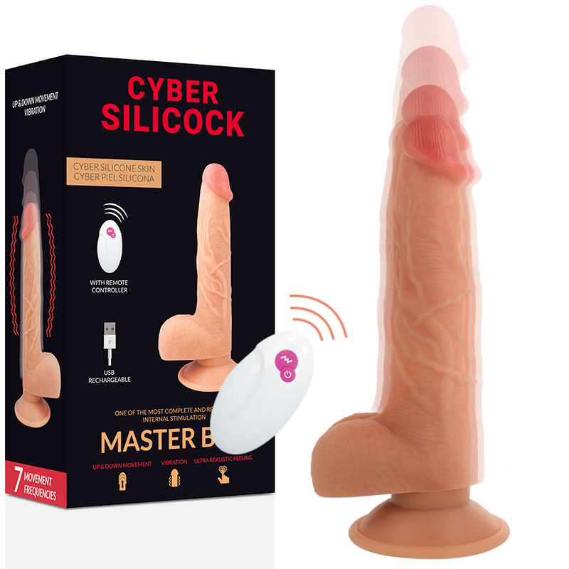 CYBER SILICOCK - FERNBEDIENUNG REALISTISCHER MASTER BEN 23,88 CM -O- 4,3 CM