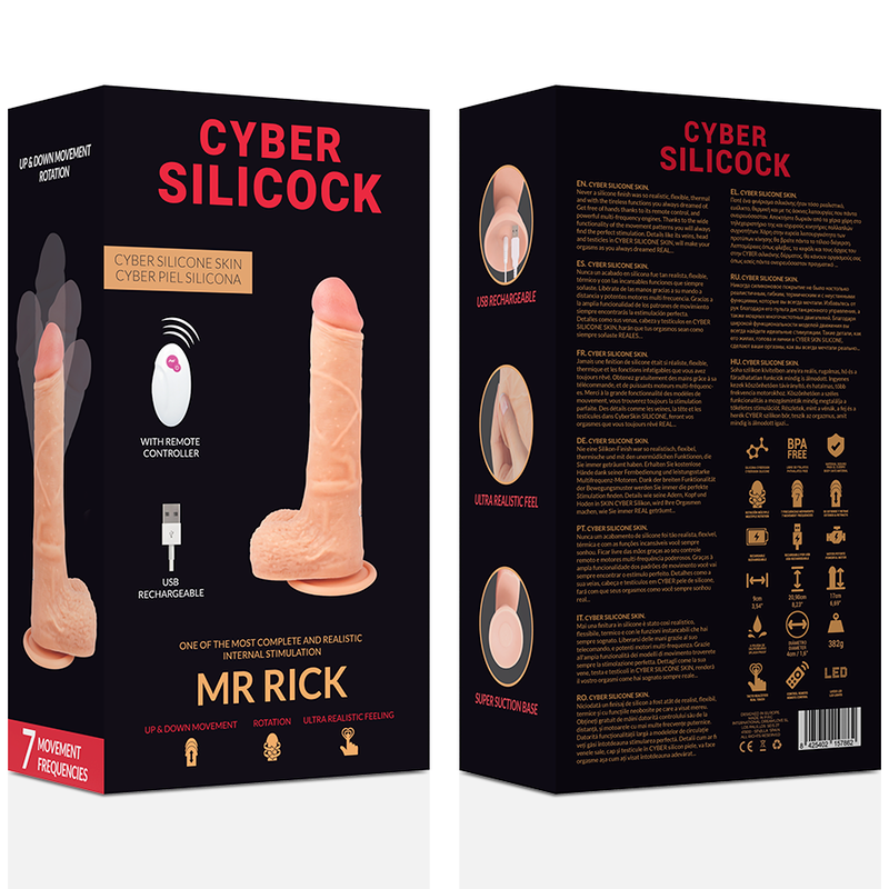 CYBER SILICOCK - FERNBEDIENUNG REALISTISCH MR RICK 20,9 CM -O- 4 CM