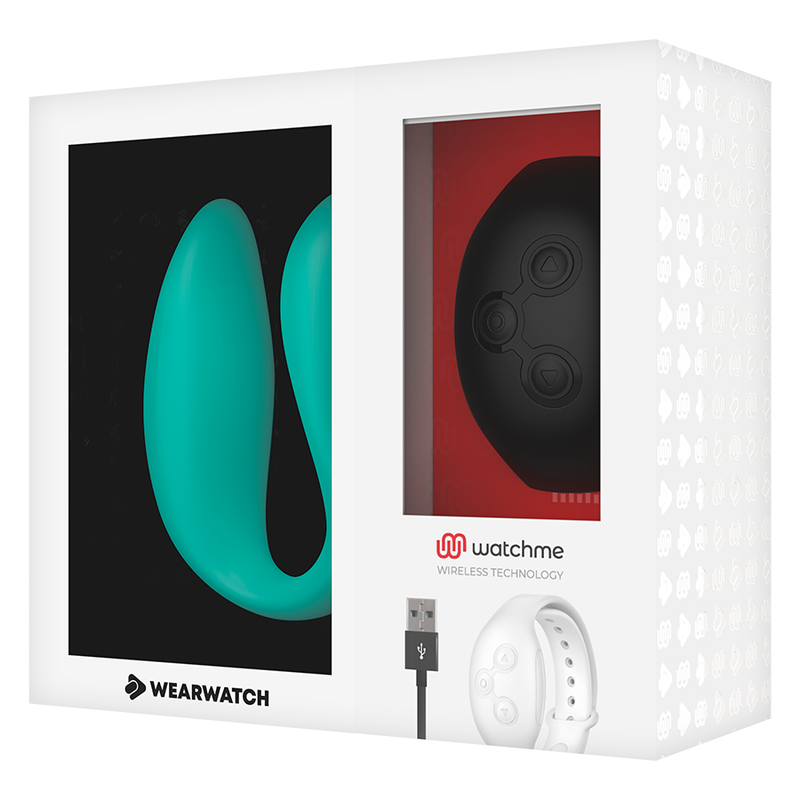 WEARWATCH - VIBRATOR MIT DUAL-TECHNOLOGIE WATCHME AQUAMARIN / JET