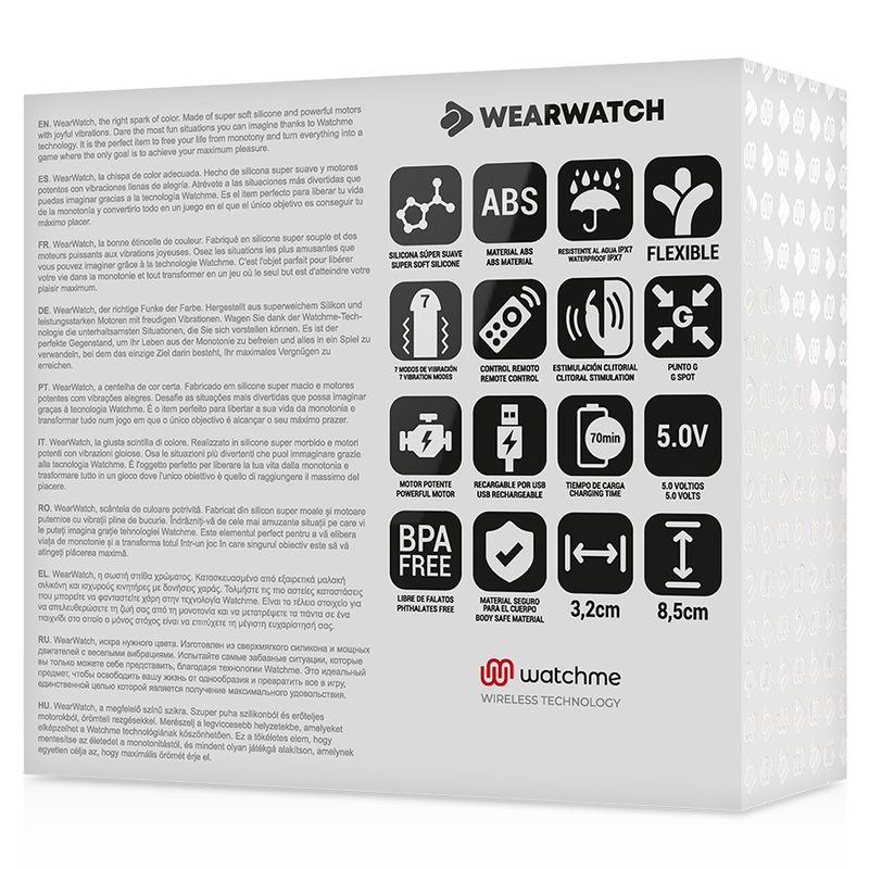 WEARWATCH - VIBRATOR MIT DUAL-TECHNOLOGIE WATCHME AQUAMARIN / JET