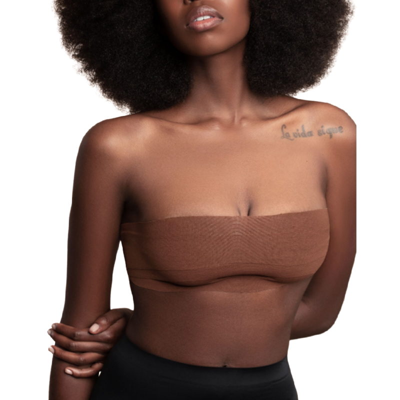 BYE-BRA - KÖRPERTAPE 5 MX 6,5 CM + 3 PAAR BRUSTWARENABDECKUNGEN BRAUN