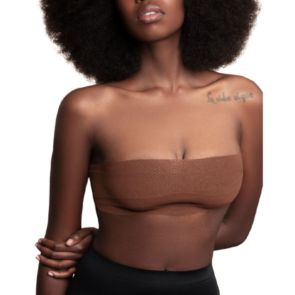 BYE-BRA - KÖRPERTAPE 5 MX 6,5 CM + 3 PAAR BRUSTWARENABDECKUNGEN BRAUN