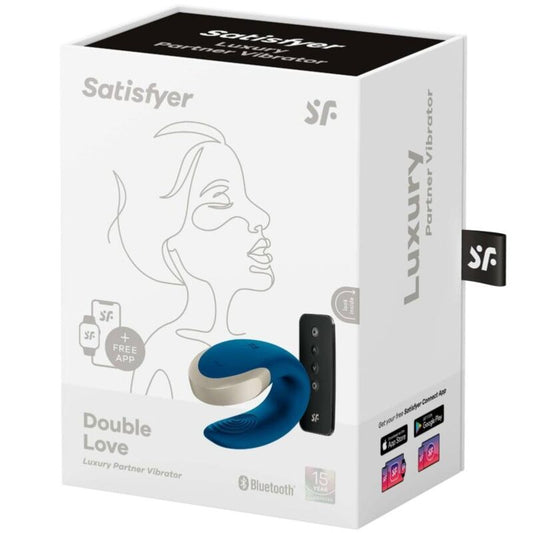 SATISFYER - DOUBLE LOVE LUXUS-PARTNERVIBRATOR BLAU