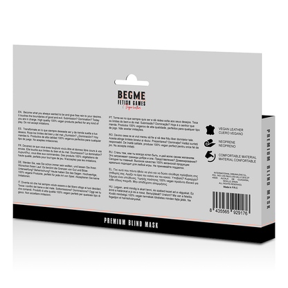 BEGME - BLACK EDITION PREMIUM BLINDMASKE MIT NEOPRENFUTTER