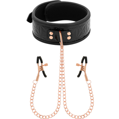 BEGME - BLACK EDITION HALSBAND MIT NIPPELKLEMMEN MIT NEOPRENFUTTER