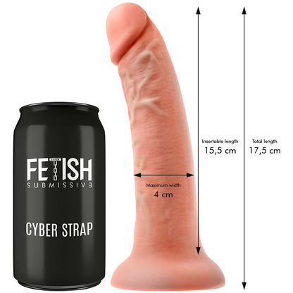 FETISCH DEVOT CYBER STRAP - HARNESS MIT FERNBEDIENUNG DILDO WATCHME S TECHNOLOGIE