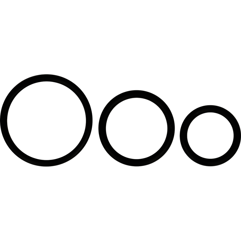OHMAMA – SET MIT 3 SCHWARZEN SILIKONRINGEN