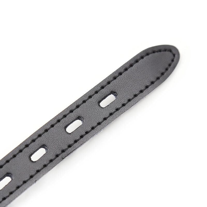 OHMAMA FETISH - SILIKON-BALLKNEBEL MIT LEDERGÜRTEL (VORHÄNGESCHLOSS INKLUSIVE)