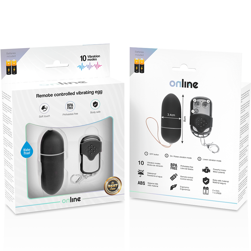 ONLINE - VIBRIERENDES EI MIT FERNBEDIENUNG L SCHWARZ
