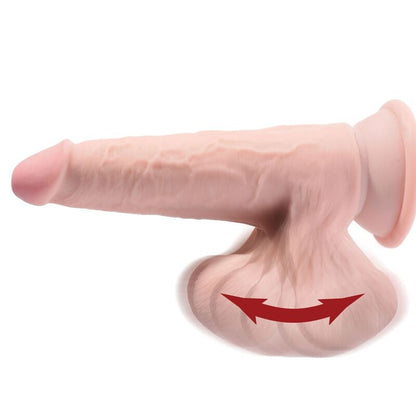KING COCK - PLUS 3D DILDO SCHWINGENDE KUGELN 24,5 CM HELLE HAUT