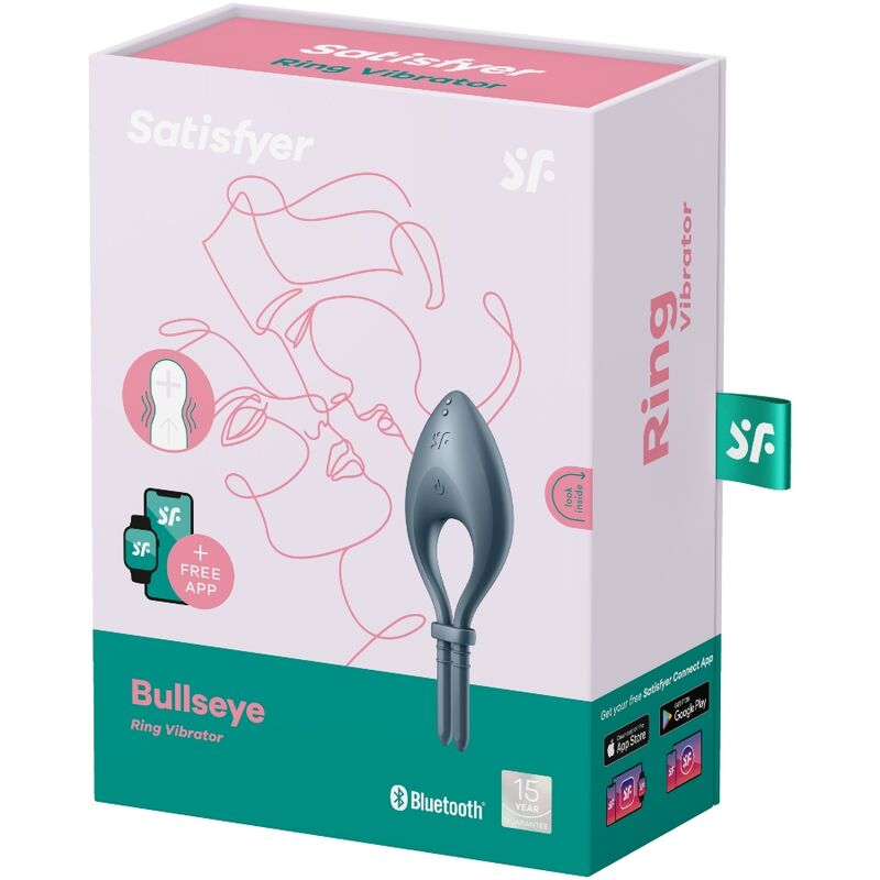 SATISFYER - BULLSEYE RINGVIBRATOR APP GRAU