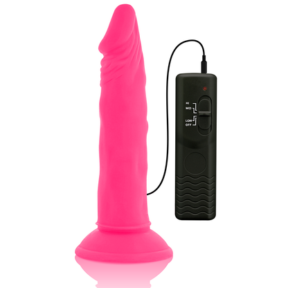 DIVERSIA - FLEXIBLER VIBRIERENDER DILDO ROSA 23 CM -O- 4,3 CM