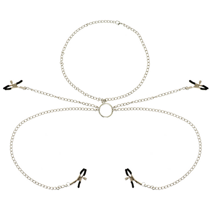 OHMAMA FETISH 4 NIPPELKLEMMEN MIT KETTENKETTE