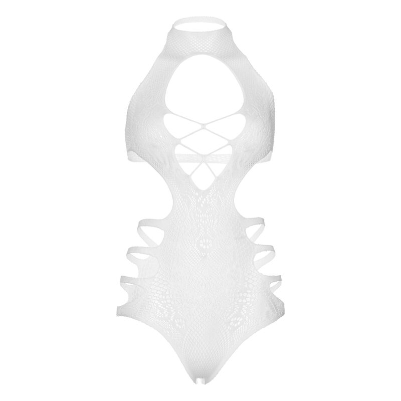 LEG AVENUE - CUT OUT RIEMEN-BODYSUIT EINHEITSGRÖSSE - WEISS