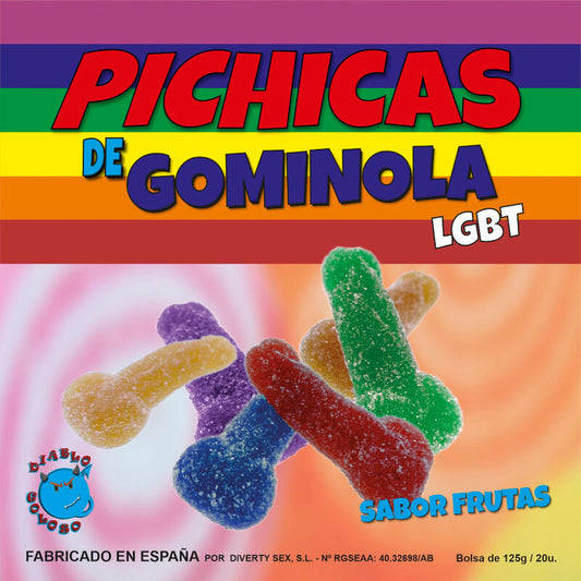 PRIDE - GUMMIBÄRCHEN-PENISFRÜCHTE MIT ZUCKER LGBT