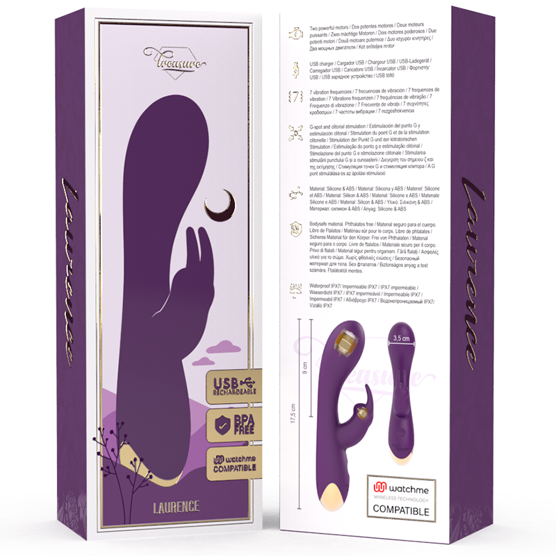 TREASURE - LAURENCE RABBIT VIBRATOR WATCHME WIRELESS TECHNOLOGY KOMPATIBEL