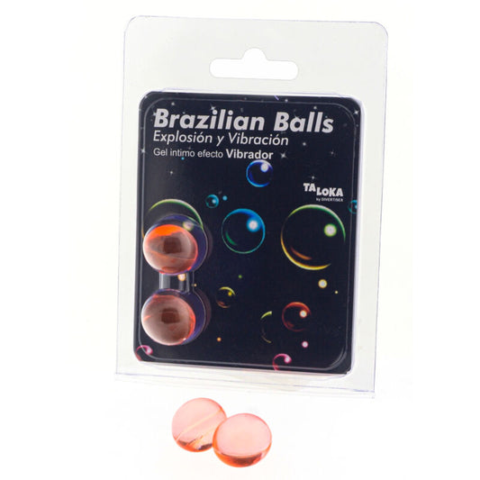 TALOKA - 2 BRASILIANISCHE KUGELN MIT VIBRATIONSEFFEKT UND AUFREGENDES GEL