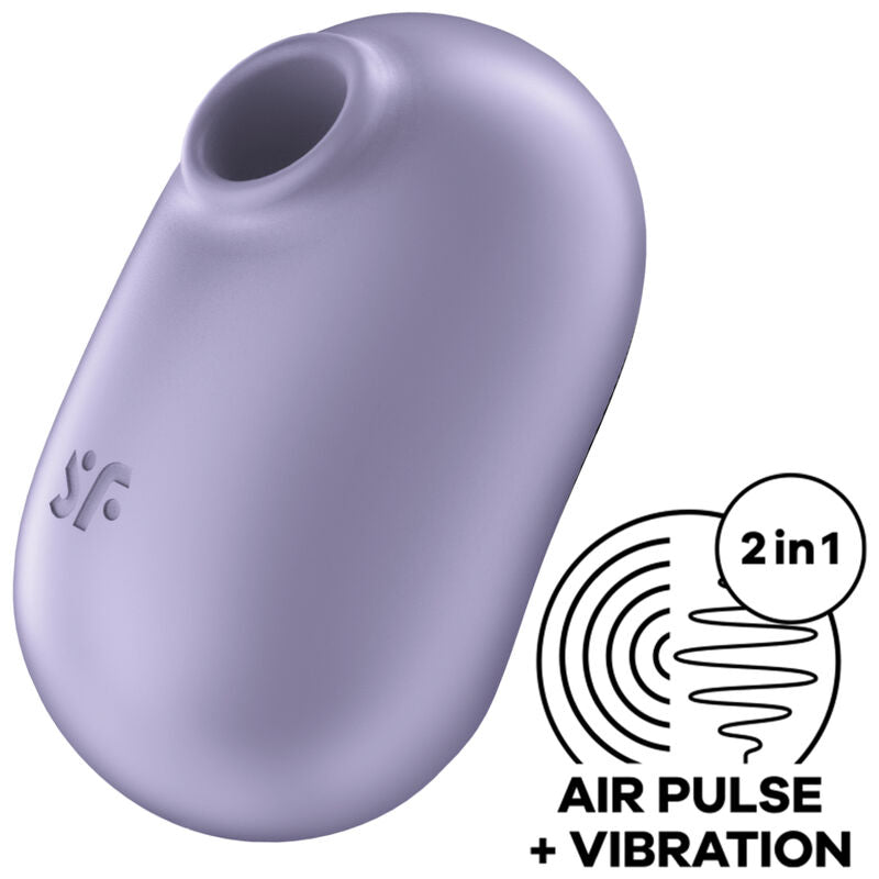 SATISFYER - PRO TO GO 2 DOPPELTER LUFTPULSSTIMULATOR &amp; VIBRATOR VIOLETT